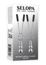 Load image into Gallery viewer, Selopa Beaded Nipple Clamps - Silver