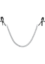 Load image into Gallery viewer, Sex and Mischief Chained Nipple Clamps - Black/Silver