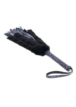 Load image into Gallery viewer, Sex and Mischief Cougar Faux Fur Flogger - Black/Blue/Navy