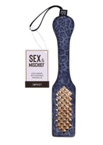 Load image into Gallery viewer, Sex and Mischief Cougar Studded Paddle - Blue/Gold/Navy