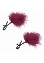 Load image into Gallery viewer, Sex and Mischief Enchanted Feather Nipple Clamps - Black/Pink/Red