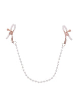 Load image into Gallery viewer, Sex and Mischief Peaches 'N Creame Pearl Nipple Clamps - Ivory/Rose Gold