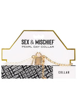 Load image into Gallery viewer, Sex and Mischief Pearl Day Collar - Gold/White