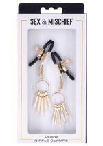 Load image into Gallery viewer, Sex and Mischief Verge Nipple Clamps - Black/Gold