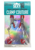 Load image into Gallery viewer, Sexy AF Nipple Clamps Hearts - Red