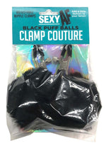 Load image into Gallery viewer, Sexy AF Nipple Clamps Puff Balls - Black