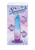 Load image into Gallery viewer, Shades G-Spot Dildo with Suction Cup - Blue/Purple - 6.25in