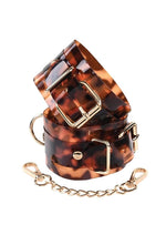 Load image into Gallery viewer, Sincerely Amber Hand Cuffs - Animal Print/Gold