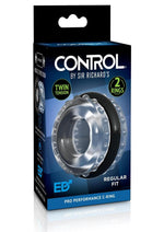 Load image into Gallery viewer, Sir Richard's Control Pro Performance Cock Ring - Black/Clear