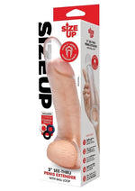 Load image into Gallery viewer, Size Up Girthy Clear View Penis Extender with Ball Loop - Clear - 2in