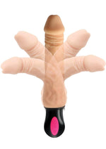 Load image into Gallery viewer, Skinsations Vibra Flex Heat Seeker Warming Dildo - Flesh - 8in