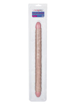 Load image into Gallery viewer, Slim Jim Duo Veined Super Slim Double Dildo - Vanilla - 17in