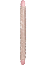 Load image into Gallery viewer, Slim Jim Duo Veined Super Slim Double Dildo - Vanilla - 17in