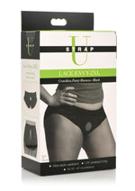 Load image into Gallery viewer, Strap U Lace Envy Black Crotchless Panty Harness - Black - XXLarge