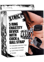Load image into Gallery viewer, Strict Gates Of Hell Chastity Device - Black/Metal