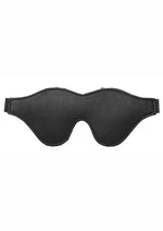 Load image into Gallery viewer, Strict Leather Black Fleece Lined Blindfold - Black