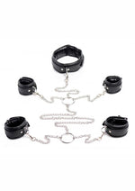 Load image into Gallery viewer, Strict Slave Bondage Shackle - Black/Metal - Set