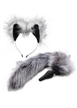 Load image into Gallery viewer, Tailz Wolf Tail and Ears - Gray/Grey - Set