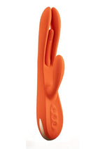 Load image into Gallery viewer, Terri App Controlled Kinky Finger Tapping Rabbit Vibrator - Gold/Orange