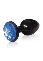 Load image into Gallery viewer, The 9's - The Silver Starter Bejeweled Annodized Stainless Steel Plug - Black/Blue/Cobalt