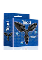 Load image into Gallery viewer, The 9's - Triad 3 Way Textured Butt Plug - Black