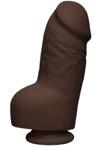 Load image into Gallery viewer, The D Fat D Ultraskyn Dildo with Balls - Chocolate - 8in