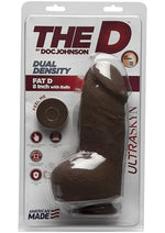 Load image into Gallery viewer, The D Fat D Ultraskyn Dildo with Balls - Chocolate - 8in