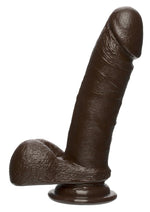 Load image into Gallery viewer, The D Perfect D Firmskyn Dildo with Balls - Black/Chocolate - 7in
