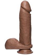 Load image into Gallery viewer, The D Perfect D Firmskyn Dildo with Balls - Brown/Caramel - 8in
