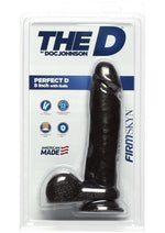 Load image into Gallery viewer, The D Perfect D Firmskyn Dildo with Balls - Black/Chocolate - 8in