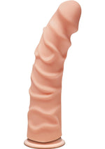 Load image into Gallery viewer, The D Ragin D Ultraskyn Dildo - Flesh/Vanilla - 8in