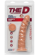 Load image into Gallery viewer, The D Ragin D Ultraskyn Dildo - Flesh/Vanilla - 8in