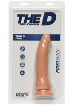 Load image into Gallery viewer, The D Thin D Firmskyn Dildo - Vanilla - 7in