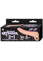 Load image into Gallery viewer, The Great Extender 2 In 1 Extender and Masturbator - Vanilla - 9in