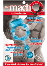 Load image into Gallery viewer, The Macho Erection Keeper Vibrating Cock Ring - Blue