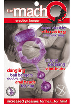 Load image into Gallery viewer, The Macho Erection Keeper Vibrating Cock Ring - Purple