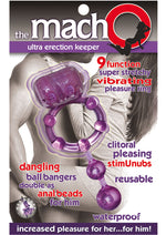 Load image into Gallery viewer, The Macho Ultra Erection Keeper Vibrating Cock Ring - Purple