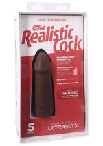 Load image into Gallery viewer, The Realistic Cock Ultraskyn Removable Vac-U-Lock Suction Cup - Chocolate - 5in
