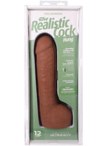 Load image into Gallery viewer, The Realistic Cock with Balls Ultraskyn Hung with Removable Vac-U-Lock Suction Cup - Caramel - 12in