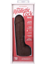 Load image into Gallery viewer, The Realistic Cock with Balls Ultraskyn Hung with Removable Vac-U-Lock Suction Cup - Chocolate - 12in
