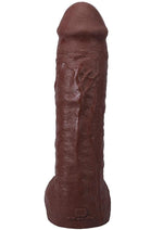 Load image into Gallery viewer, The Realistic Cock with Balls Ultraskyn Hung with Removable Vac-U-Lock Suction Cup - Chocolate - 12in