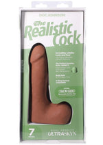Load image into Gallery viewer, The Realistic Cock with Balls Ultraskyn Removable Vac-U-Lock Suction Cup - Caramel - 7in