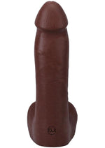 Load image into Gallery viewer, The Realistic Cock with Balls Ultraskyn Removable Vac-U-Lock Suction Cup - Chocolate - 7in