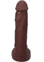Load image into Gallery viewer, The Realistic Cock with Balls Ultraskyn Squirting with Removable Vac-U-Lock Suction Cup - Chocolate - 9.5in