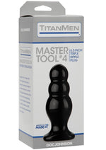 Load image into Gallery viewer, Titanmen Master Tool #4 Triple Ripple Anal Plug - Black - 6.5in