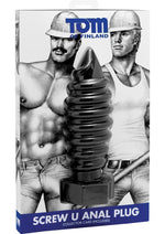 Load image into Gallery viewer, Tom Of Finland Screw U Anal Plug - Black