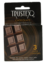 Load image into Gallery viewer, Truste Lubricated Reservoir Tip Flavored Latex Condom Chocolate - Chocolate - 3 Per Box
