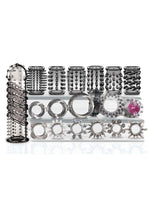 Load image into Gallery viewer, Try-Curious Cock Ring and Sleeve - Smoke - Set