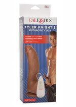 Load image into Gallery viewer, Tyler Knights Futurotic Cock Vibrating Dildo - Brown/Chocolate - 6in