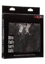 Load image into Gallery viewer, Ultra Fluffy Furry Cuffs - Black/Metal